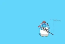blue penguins anime sniper 1440x1000 wallpaper Art HD Wallpaper